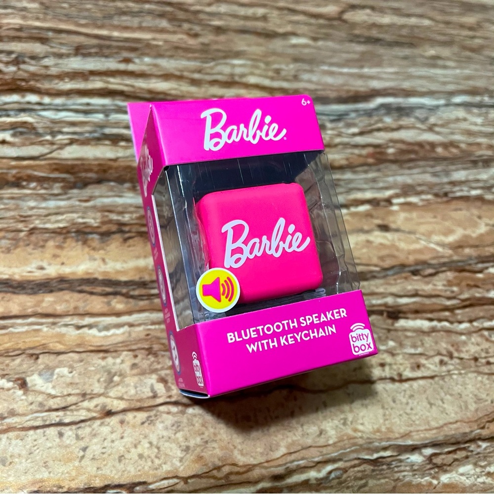 Barbie Pink Bitty Box Mini Bluetooth Speaker with Keychain